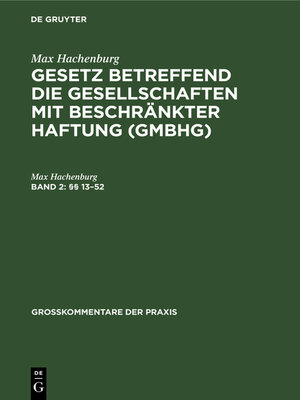 cover image of §§ 13–52